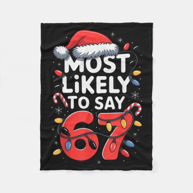 Cobertor De Velo 67 Meme engraçado design de meme de Natal mais pro (Frente)