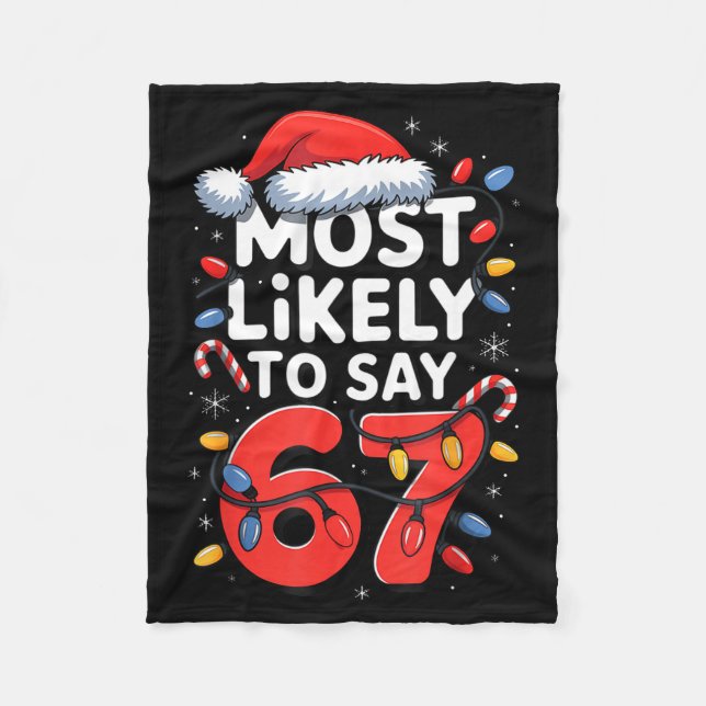 Cobertor De Velo 67 Meme engraçado design de Meme de Natal Mais Pro (Frente)