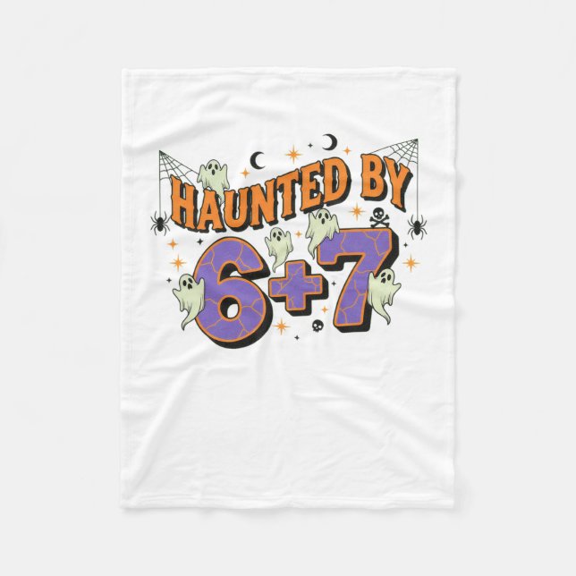 Cobertor De Velo 67 Meme Fantasia de Halloween Assombrada  (Frente)