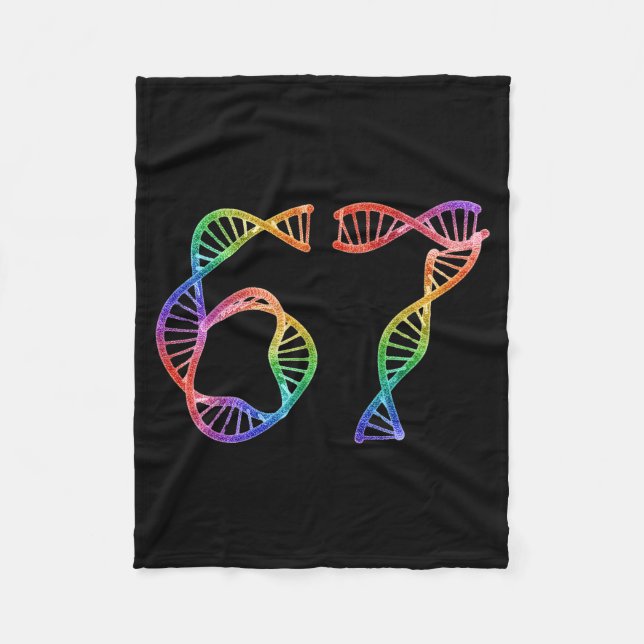 Cobertor De Velo 67 Meme Numérico Divertido Dna Replicação Bio Mole (Frente)
