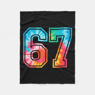 Cobertor De Velo 67 Meme Número Engraçado Seis Sete Tie Dye Geração