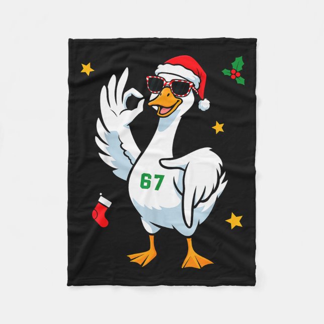 Cobertor De Velo 67 Meme Silly Goose 6 7 Natal Divertido Seis Sete  (Frente)