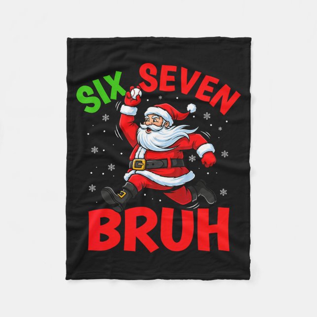 Cobertor De Velo 67 Meme Six Seven Bruh Santa Baseball Funny Christ (Frente)
