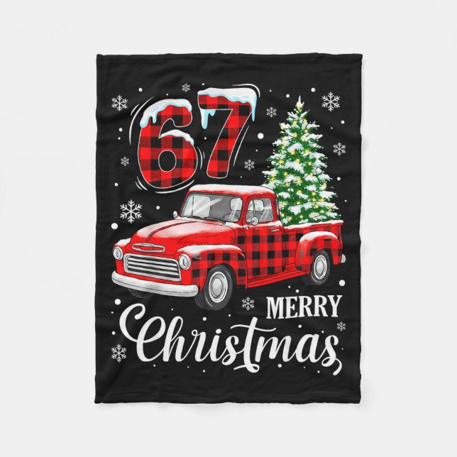 Cobertor De Velo 67 Meme Six Seven Piada de Natal Meme Gíria Mulher (Frente)