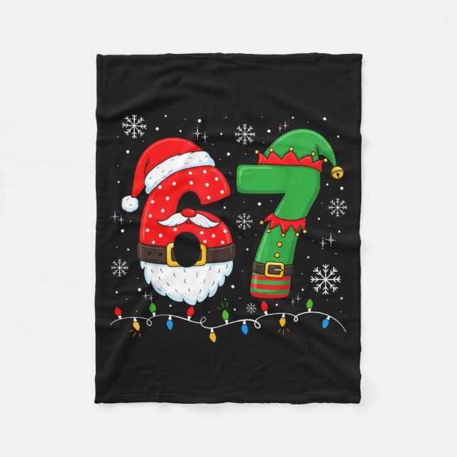 Cobertor De Velo 67 Natal 6 7 Meme Pijamas Feriado Geração Alpha Sl (Frente)