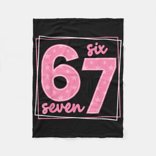 Cobertor De Velo 67 Número Engraçado Aniversário Meme 67 (Frente)
