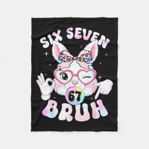 Cobertor De Velo 67 Seis Sete Dia de Páscoa Bruh Bunny Face Páscoa 