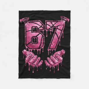 Cobertor De Velo 67 Sketll Dripping Six Seven Meme Rosa Gotejando 6