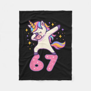 Cobertor De Velo 67 Unicórnio Para Meninas Seis Sete Meme Brainrot 