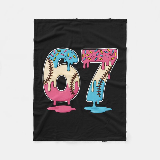 Cobertor De Velo 67 Vender Sorvete Drip Meme Seis Sete Geração Alfa (Frente)