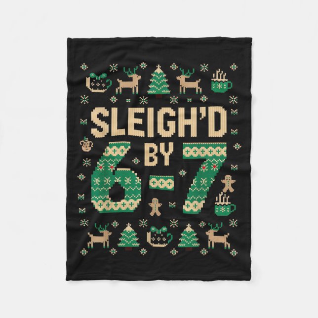 Cobertor De Velo 6-7 Christmas Ugly Sweater Six Seven Xmas 67 Meme  (Frente)