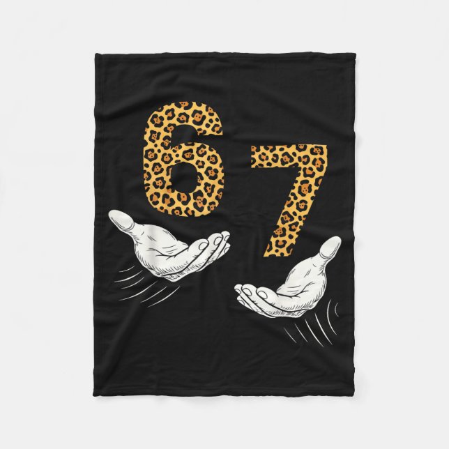 Cobertor De Velo 6-7 Meme Leopard Cheetah Cool Six-seven Funny  (Frente)