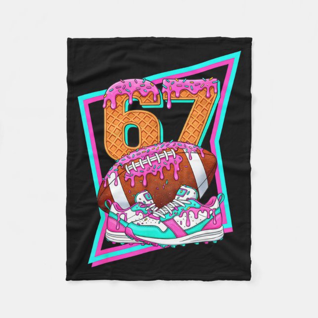 Cobertor De Velo 6 7 Six Seven Meme American Football Drip Number 6 (Frente)