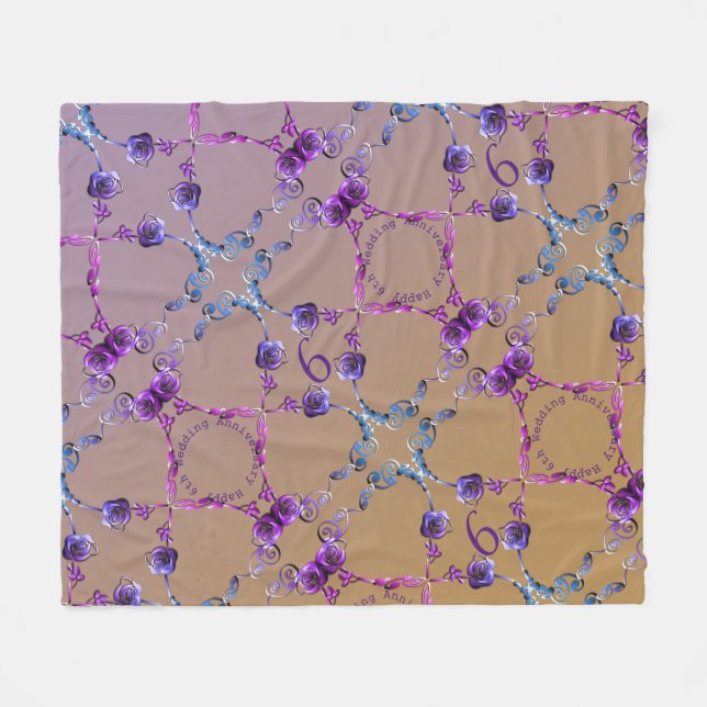 Cobertor De Velo 6 Casamento de Rosas de Ametist (Frente (Horizontal))