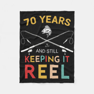 Cobertor De Velo 70 Anos E Ainda Mantendo O Reel Aniversário De 70 