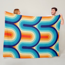 Cobertor De Velo 70s Rainbow Curves