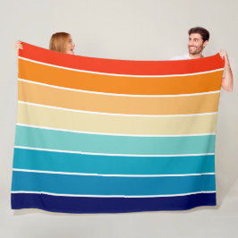 Cobertor De Velo 70s Rainbow Stripes