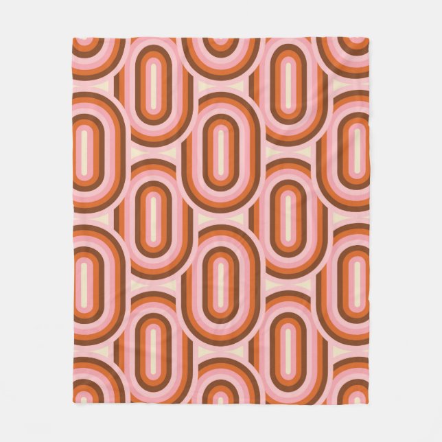 Cobertor De Velo 70's Retro Seamless Pattern. 60s and 70s Aesthetic (Frente)