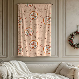 Cobertor De Velo 70s Vibe Blanket Groovy Pastel Christmas Accent