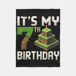 Cobertor De Velo 7 Aniversário De 7 Anos Menino De Aniversário Game