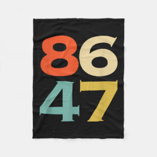 Cobertor De Velo 8647 Anti-Trump 86 47 Retro Impeach 47 Anti-Trump