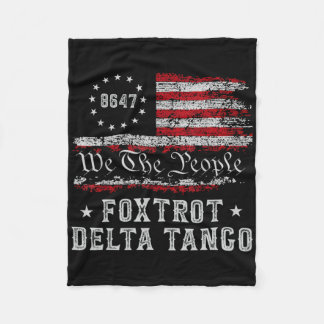Cobertor De Velo 8647 Anti Trump Foxtrots Deltas Tangos Impeach 47