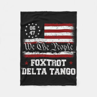 Cobertor De Velo 8647 Anti Trump Foxtrots Deltas Tangos Impeach 47