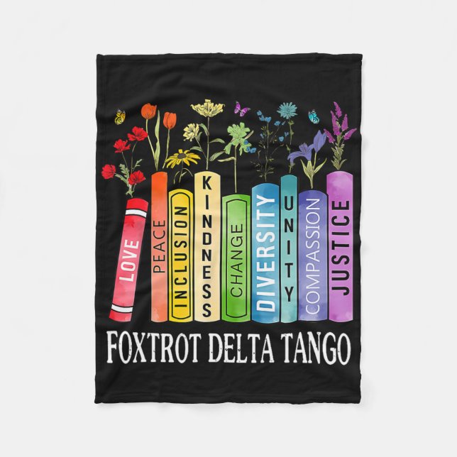 Cobertor De Velo 8647 Foxtrots Tangos Deltas Flor Resistente Boo (Frente)