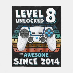 Cobertor De Velo 8 anos BDay Son Boy Gamer 8 8 anos B