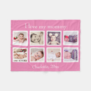 Cobertor De Velo 8 Foto Personalizada Texto Personalizado (rosa)
