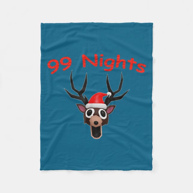 Cobertor De Velo 99 Nights Christmas Deer Gamer Fan Merch  (Frente)
