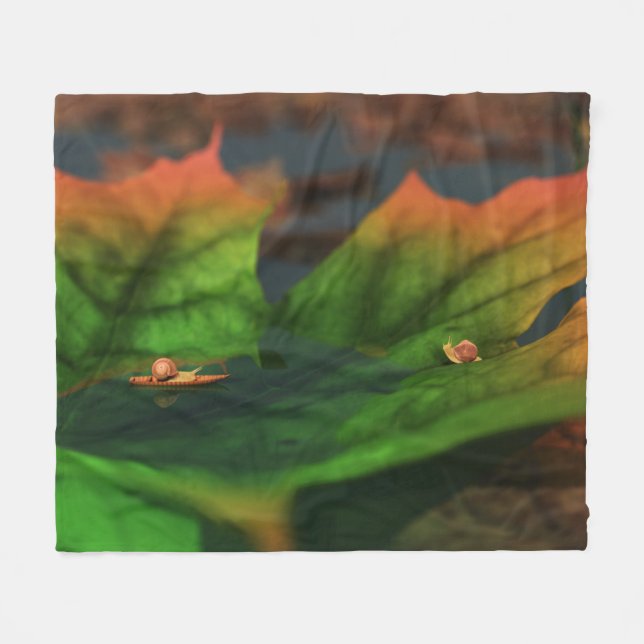 Cobertor De Velo A Água É Um Grande Banheta De Folha (Frente (Horizontal))