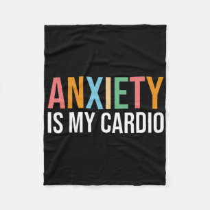Cobertor De Velo A Ansiedade Divertida É O Meu Cardio Retro Mental
