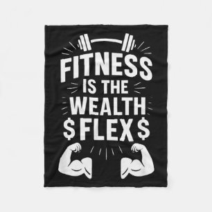 Cobertor De Velo A Aptidão É A Riqueza Flex, Dito Motivacional _1