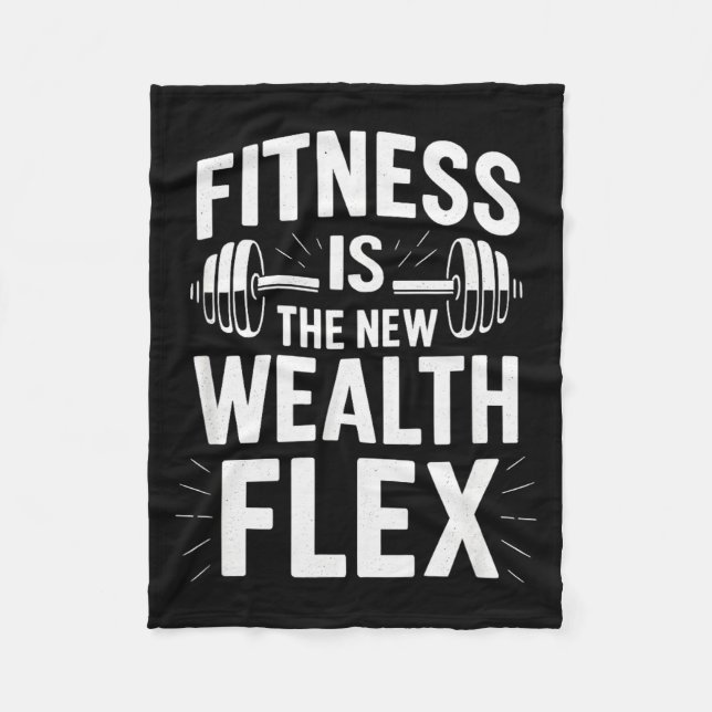 Cobertor De Velo A Aptidão É a Riqueza Flex, Frase Motivacional  (Frente)