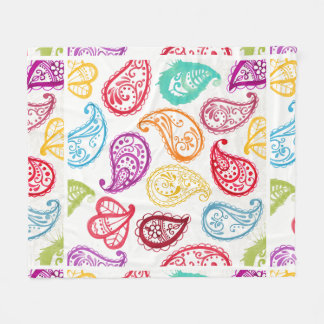 Cobertor De Velo A arte do arco-íris de Paisley personaliza