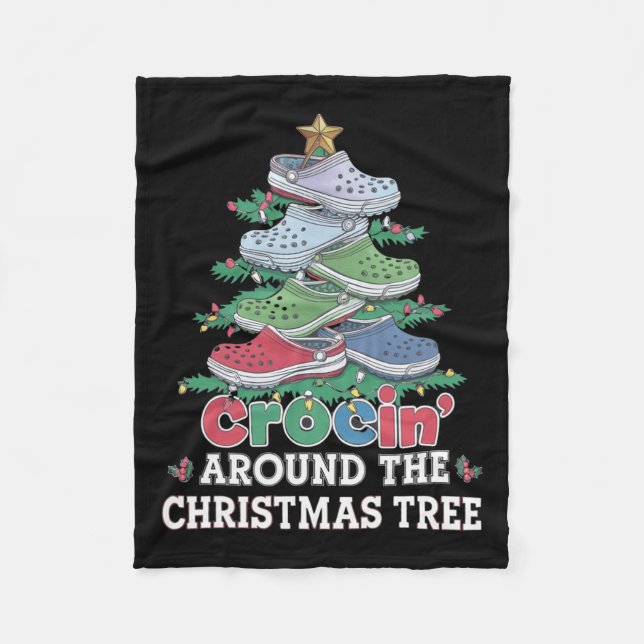 Cobertor De Velo A Atravessar A Árvore De Natal A Atravessar (Frente)