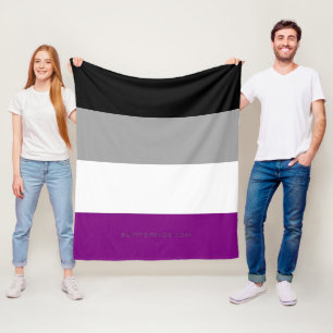 Cobertor De Velo A bandeira do orgulho assexuado de SlipperyJoe enf