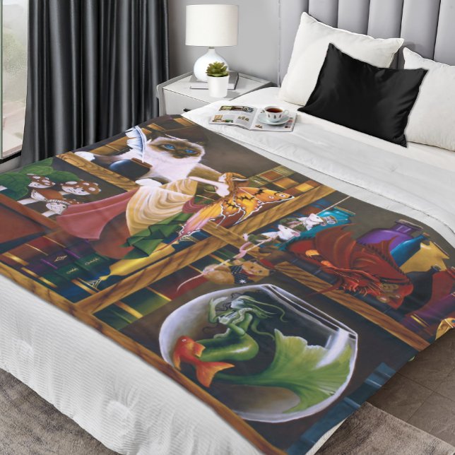 Cobertor De Velo A Biblioteca da Fantasia dos Assistentes (Criador carregado)