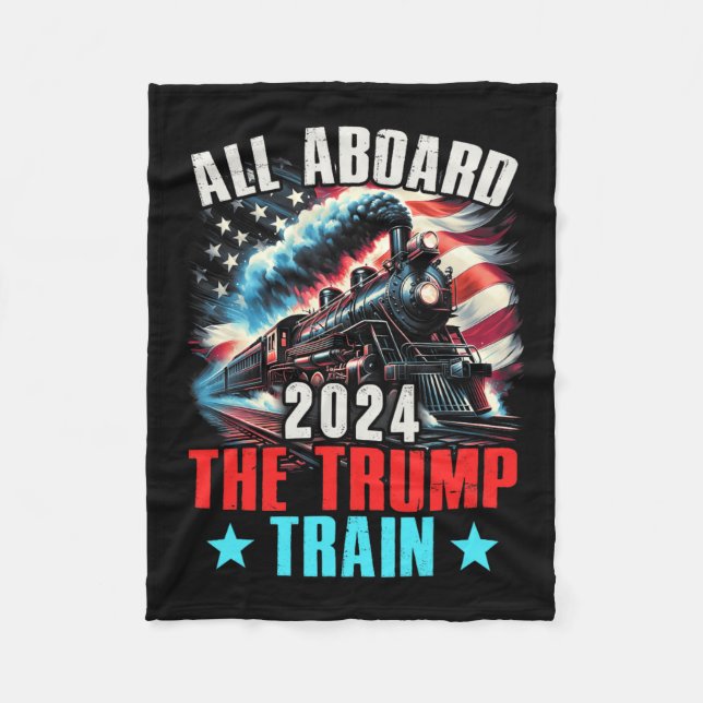 Cobertor De Velo A Bordo Do Trem De 2024 Trump 2024 Americano (Frente)