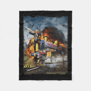 Cobertor De Velo A Bordo Do Trem Engraçado Donald Trump 2024 Ele