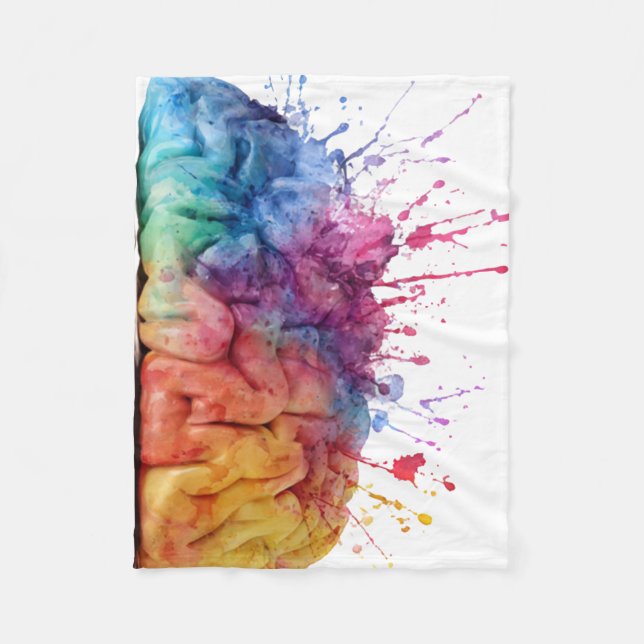 Cobertor De Velo A brain divided between logical and creative sides (Frente)