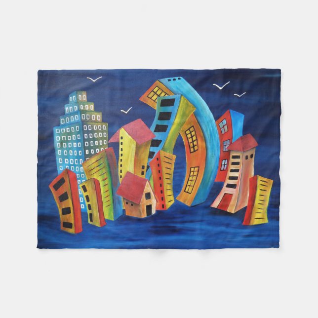 Cobertor De Velo A cidade flutuante (Frente (Horizontal))