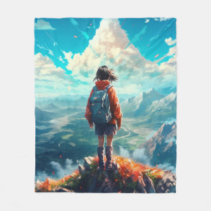 Cobertor De Velo A Cúpula em Sua Alma   Anime Hiker Girl