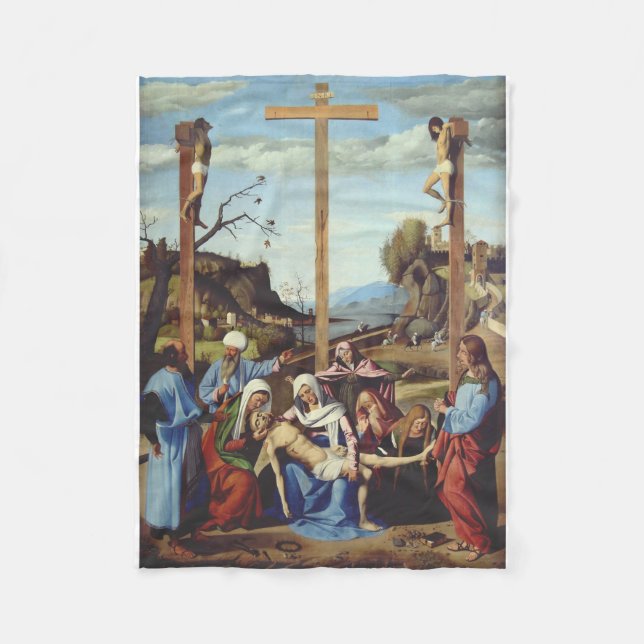 Cobertor De Velo A Deposição de Jesus Cristo Arte de Ícone Sagrado (Frente)