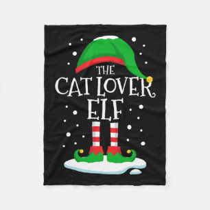 Cobertor De Velo A Família De Natal Do Elfo Do Gato Correspondendo