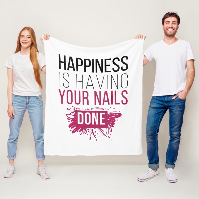 Cobertor De Velo A felicidade bonito está tendo suas unhas feitas (In Situ)