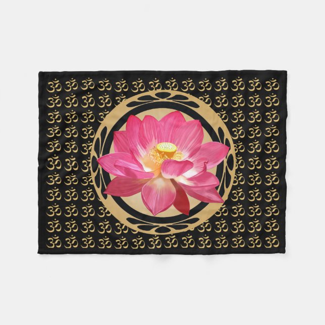 Cobertor De Velo A flor de Lotus OM tosa 30" geral x40 " (Frente (Horizontal))