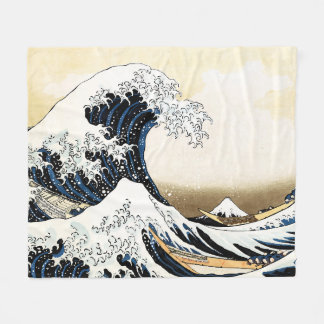 Cobertor De Velo A Grande Onda de Kanagawa Hokusai, arte japonês