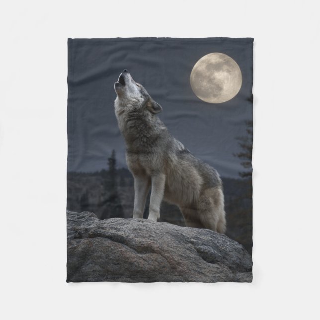 Cobertor De Velo A Howling Wolf (Frente)